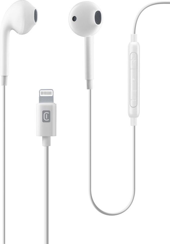 Cellularline - EAGLE - Capsule-hoofdtelefoon met Kabel - Lightning-connector - Wit