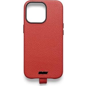 UNTAGS - Couverture palette iPhone 14 Pro Max - Matériau effet cuir - Intérieur en microfibre douce anti-rayures - Rouge