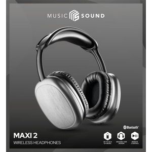 Maxi2 - Music Sound - Koptelefoon - Zwart - Bluetooth - 22 Uur Speeltijd