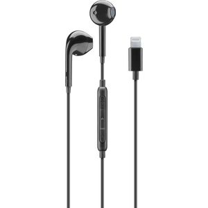 Music Sound Cellularline MFI Oortelefoon Capsule voor Apple iPhone Zwart (Geen ruisonderdrukking, Bedraad), Koptelefoon, Zwart