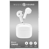 Music Sound SWAG Hoofdtelefoon - Wit - Draadloos - Bluetooth - 20 Uur Speeltijd