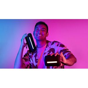 Music Sound Hype 10 – bluetooth-luidspreker 10 W – krachtig en rijk aan bas – IPX6-certificering waterdicht – met RGB-verlichting – 5 uur speeltijd – zwart