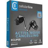 Cellularline - Eclipse - Draadloze In-Ear Hoofdtelefoon - Zwart - Bluetooth - Met ANC