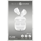 Music Sound - Flow - Draadloze Bluetooth in-ear hoofdtelefoon - Batterijduur 25 uur - Wit