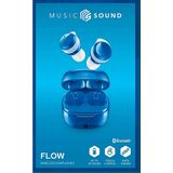 Music Sound - Flow - Draadloze Bluetooth in-ear hoofdtelefoon - Batterijduur 25 uur - Blauw