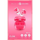 Music Sound - Flow - Draadloze Bluetooth in-ear hoofdtelefoon - 25 uur batterijduur - Roze