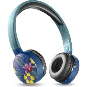 Music Sound Music+Sound FANTASY Bluetooth hoofdtelefoon turquoise/tropical on-ear Softtouch max.20u 1 (Geen ruisonderdrukking, 16 h, Draadloze), Koptelefoon, Veelkleurig