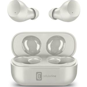 Cellularline Wink, universeel, Bluetooth 5.0, HiFi-stereo-oordopjes met oplaadetui, totale autonomie van 25 uur, 2 uur oplaadtijd, 10 meter bereik, grijs