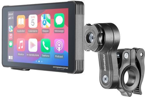 INTERPHONE - Carplay Motorfiets Display - Android - Stuurhouder - Draadloze Verbinding