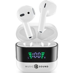 Music Sound - Btmstwssparkw - Koptelefoon - Wit - Draadloos - 30 Uur Accuduur