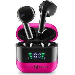Music Sound 8018080488634 Headset Draadloos Hoofdband Oproepen/muziek Bluetooth Roze