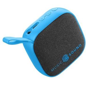 Music Sound - Mini - Bluetooth-luidspreker - 3 watt vermogen - 4 uur speeltijd - Compact en draagbaar - Zachte en kleurrijke stoffen oppervlakken - Blauw