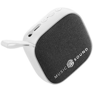 Music - Btspkmsmini3w - Bluetooth Luidspreker - Wit - Oplaadbare Batterij - 4 uur Accuduur