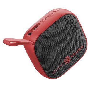 Music Sound - MINI - Bluetooth-luidspreker - Vermogen 3 Watt - Speeltijd 4 uur - Compact en draagbaar - Zacht en kleurrijk stoffen oppervlak - Rood