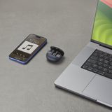 cellularline CALL PURELY Bluetooth hoofdtelefoon ENC, 4 microfoons, ENC ruisonderdrukking, 32 uur batterijduur, multipoint-verbinding, Easy-Pick-design, zwart