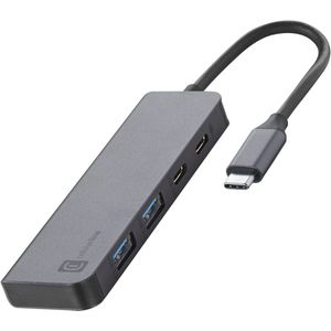 Hub - Start - USB-C - 4 Poorts - Métallique