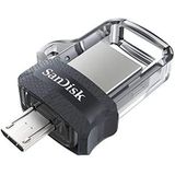 SanDisk - Ultra Dual Drive m3.0 - USB-Stick - 64 GB - Intrekbaar Ontwerp - 130 MB/s Overdrachtssnelheden