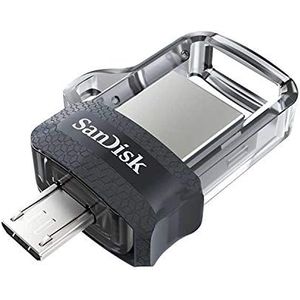 SanDisk - Ultra Dual Drive m3.0 - USB-Stick - 64 GB - Intrekbaar Ontwerp - 130 MB/s Overdrachtssnelheden