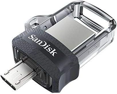 SanDisk - Ultra Dual Drive m3.0 - USB-Stick - 64 GB - Intrekbaar Ontwerp - 130 MB/s Overdrachtssnelheden