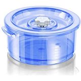 Magic vac ACO1004 Ronde bakvorm 1,5 l – container rond voor levensmiddelen – 103 mm – grijs transparant