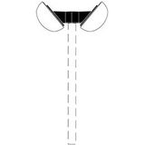 Performance in Lighting | CHIP HOEKBEUGEL TWIN TBV 60MM MAST ZWART | 000810