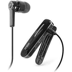 SBS BT300 Monofoon in het oor zwart – hoofdtelefoon (monofon, 3,5 mm/USB, in oor, zwart, Bluetooth, in het oor)