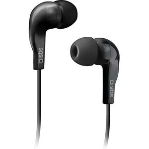 SBS TEINEARKL In-ear hoofdtelefoon met antwoordknop, 3,5 mm jackstekker, zwart