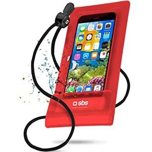 'SBS tewatereasy55r 5.5 ""absorberend rood mobiele telefoon beschermhoesje etui voor mobiele telefoons uitneemetui, universeel, 14 cm (5.5), rood)