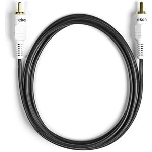 Ekon 1,5 meter, 2 x cinch-stekker, 1,5 m, RCA-kabel, voor versterker, dvd, blue-ray-projectoren, tv