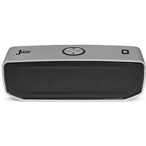 JAZ 20W draadloze stereo luidspreker met metalen behuizing en geïntegreerde bedieningselementen voor muziek en oproepen, 4 uur batterijduur, incl. USB-kabel en jack