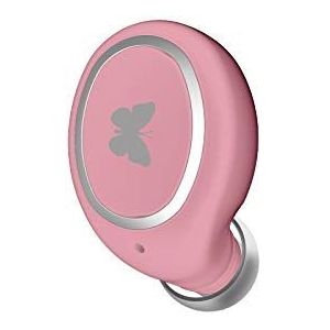 SBS Ladybug hoofdtelefoon met microfoon en antwoordknop, multipoint-technologie voor 2 apparaten tegelijk, Bluetooth v4.1, roze