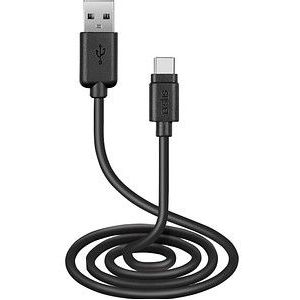 Sbs Mobile Usb-a Naar Usb-c 3m Kabel 3 M Zwart