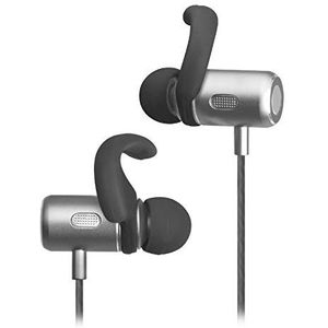JAZ Swing stereo-hoofdtelefoon, multipoint, draadloos V.5.0 met metalen afwerking, magneetsluiting, siliconen beugel en multifunctionele knoppen, zwart