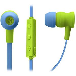 Draadloze hoofdtelefoon met geïntegreerde microfoon, oproep-antwoord-/eindtoetsen, volumeregeling en spoorwissel, inclusief oplaadkabel, groen