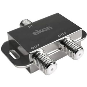 ekon Splitter-splitter, type F, 3 stopcontacten, ideaal voor tv, smart tv, decoder, digitale terrestrische satelliet, kom