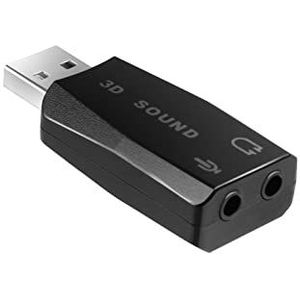 ekon USB-A 2 AUX splitter splitter 2 x 3,5 mm jack stekker voor hoofdtelefoon, microfoon, pc, laptop, luidspreker