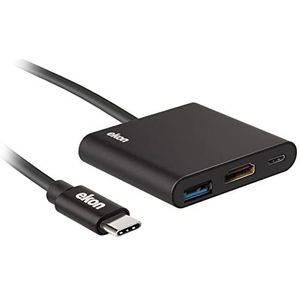 ekon HUB-adapter, HDMI, USB-A, USB-C-kabel, knikbescherming, voor pc, laptop, TV, Smart TV, MacBook, monitor, projector, PlayStation