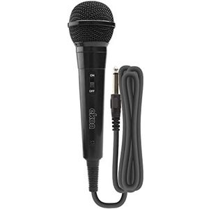 ekon Kabelmicrofoon, klinkstekker 6,35 mm, 3 meter, 50 dB +/-3 dB, knikbescherming voor mixer, karaoke, luidspreker, hifi