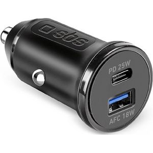 Sbs Mobile Car Charger 1xusb-c 25w & 1xusb-a 18w Autolader