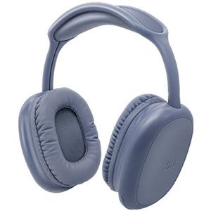 JAZ SBS NEO WAVE draadloze hoofdtelefoon met oorschelpen en gevoerde hoofdband, USB-C oplaadkabel inbegrepen, 18 uur ononderbroken gebruik, blauw