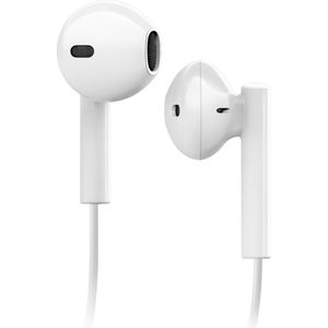 SBS - Studio Mix 65c - Koptelefoon - Wit - Semi-in-ear met Multifunctionele Knoppen
