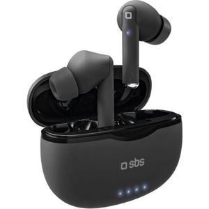 SBS TWS oortelefoon met draadloze USB ontvanger (50 h, Draadloze), Koptelefoon, Zwart
