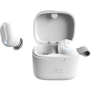JAZ SBS TWS AIRON Draadloze hoofdtelefoon met metalen behuizing, touch-bediening, 5 uur speeltijd, dual leader mono-gebruik, wit uniek