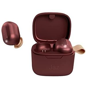 SBS JAZ draadloze hoofdtelefoon TWS AIRON met gekartelde metalen behuizing, touch-controller, 5 uur bereik, mono-technologie, granaatappelrood