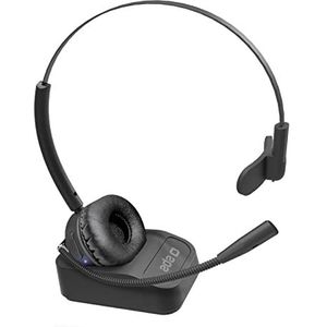 SBS Draadloze mono-point-hoofdtelefoon met ruisonderdrukking, instelbare microfoon en laadstation, gaming, smart working, callcenter, afstandsonderwijs, videocamera, zwart