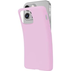 SBS Beschermhoesje voor iPhone 13 Pro, roze, lichtroze, pantone 516 C, zacht, flexibel, krasbestendig, dun, comfortabel in de tas, compatibel met draadloos opladen