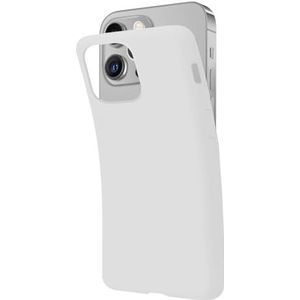 SBS Coque iPhone 13 Pro blanc Snow Pantone White, étui souple et flexible anti-rayures, coque mince et confortable à tenir dans votre poche, étui compatible avec chargement sans fil