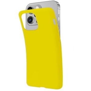 SBS Pantone Hoesje voor iPhone 13 Pro Max, geel, zacht, flexibel, krasbestendig, dun, comfortabel, compatibel met draadloos opladen