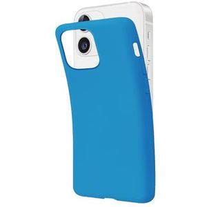 SBS Beschermhoes voor iPhone 12/12 Pro, blauw (Sea Blue), 7689C, zacht, flexibel, krasbestendig, dun, comfortabel in de tas, compatibel met draadloos opladen