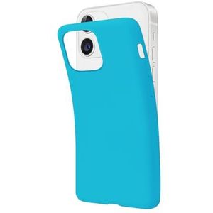SBS Coque iPhone 12 Mini Bleu Aquamarine Pantone 311 C Coque Souple Souple Flexible Anti-Rayures Coque Mince et Confortable à Tenir dans votre Poche Housse Compatible avec Chargement Sans Fil